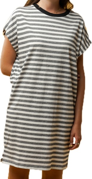 Sunea T-Shirt Kleid - Melawear - Thin Stripes Schwarz - Kleid Kurz