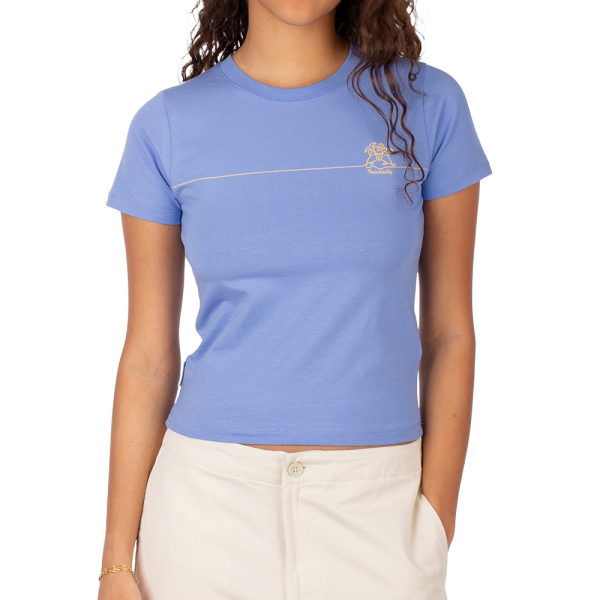 Iriedaily - Palm Stripe Tee  - lavender blue - T-Shirt