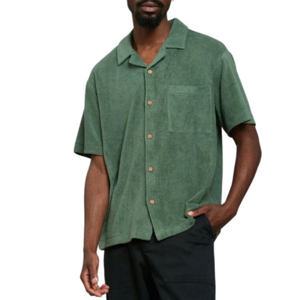 Terry Shirt Marstrand - Dedicated - Duck Green - Kurzarmhemd
