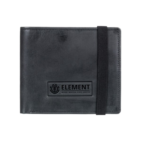 Element - STRAPPER LEATHER WALLET - BLACK - Ledergeldtasche