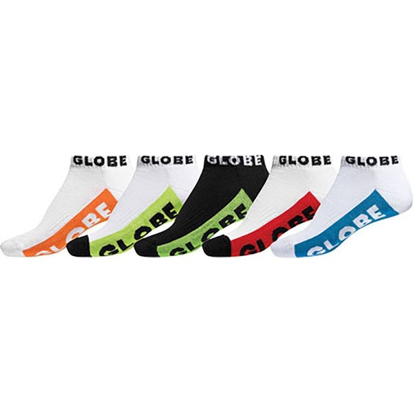 Globe - Multi Brights Ankle Sock 5PK - MULTI - Füßling