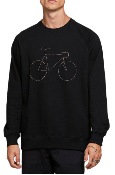 Malmoe Rainbow Bicycle - Dedicated - BLACK - Crew Sweater