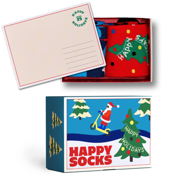 Happy Socks - 2-Pack Happy Holidays Socks Gift - coloured - Socken