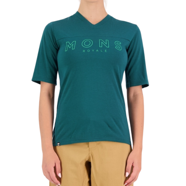 Mons Royale - Redwood Merino Air-Con VT - Evergreen - Outdoor-Shirt  Kurzarm