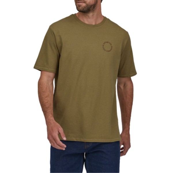 Patagonia - Spoke Stencil Responsibili-Tee - Moray Khaki - Streetwear - Shirts und Tops - T-Shirts - T-Shirt