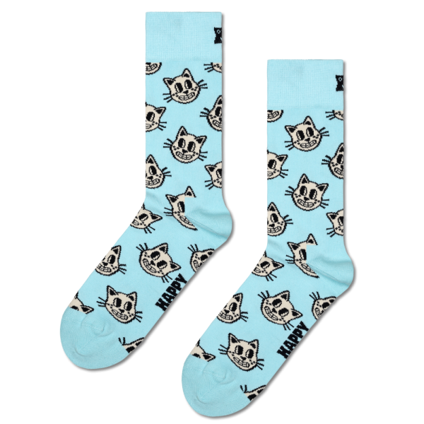 Happy Socks - Cat Sock - Light Blue - Socken