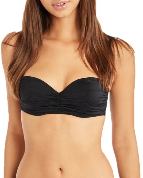 Sol Searcher Rushed Bustier Bikini Top - Billabong - Black - Bikini Tops