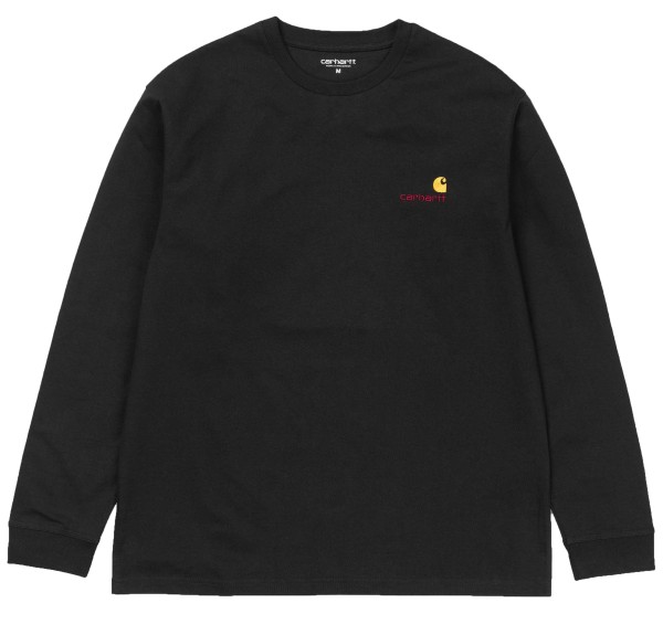 L/S American Script T-Shirt - Carhartt - Black - Streetwear - Shirts & Tops - Shirts und Tops - T-Shirt Langarm