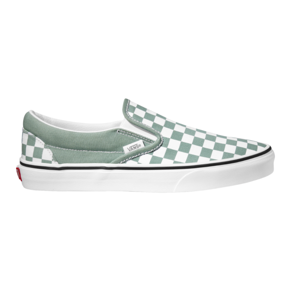 Vans - Classic Slip-On    - COLOR THEORY CHECKERBOARD ICEBERG GREEN - Slip-On