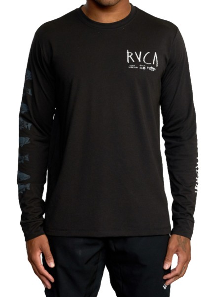 Ben Horton Sport LS - RVCA - 19-BLACK - T-Shirt Langarm