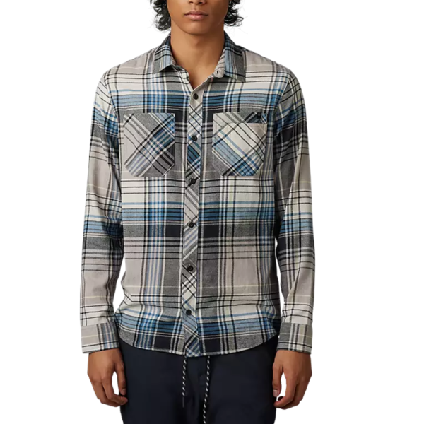 Fox - TURNOUTS UTILITY FLANNEL  - TAUPE - Langarmhemd