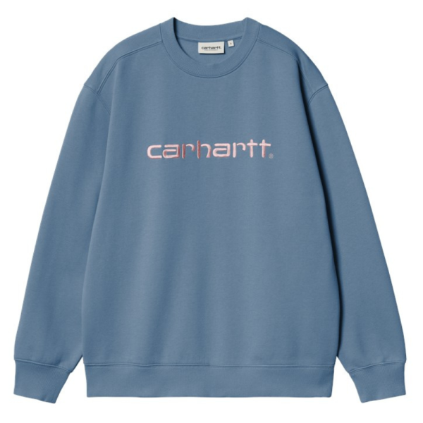 Carhartt - W Carhartt Sweat - Sorrent / Glassy Pink - Crew Sweater