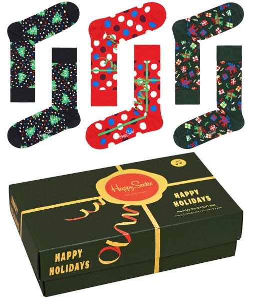 3-Pack Holiday Socks Gift Set - 0100 White