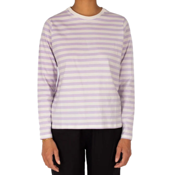 Iriedaily - Stripe Flag LS  - l.violett - T-Shirt Langarm