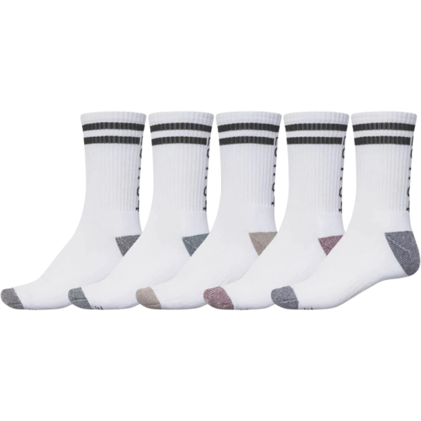 Globe - Carter Crew Sock 5 Pack - White - Socken